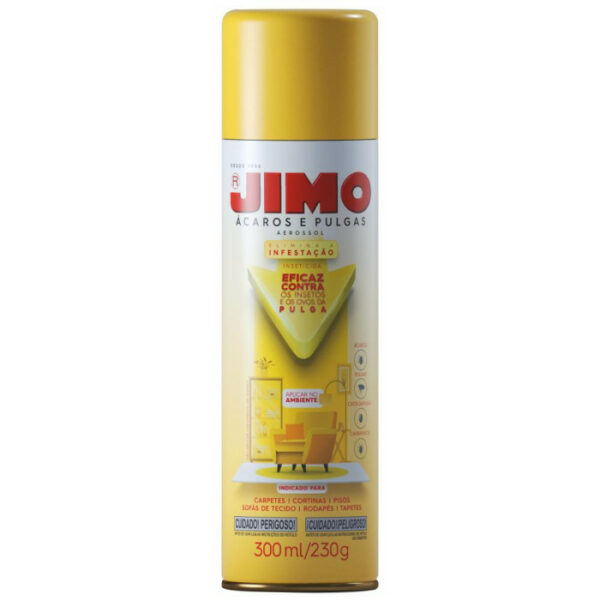 JIMO INSETICIDA AEROSOL ACAROS E PULGAS 300ML